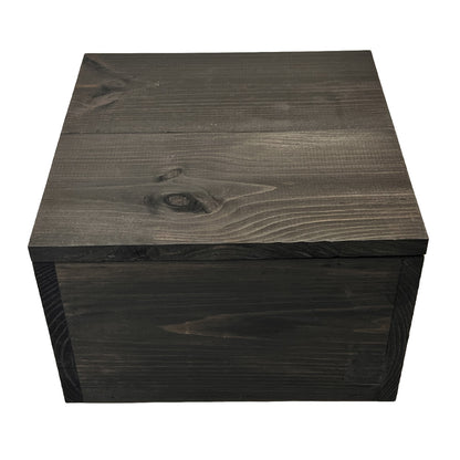 Geschenkbox aus Holz – Elegante schwarze Holzbox mit Deckel