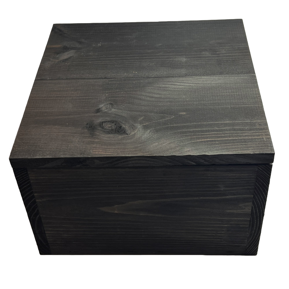 Geschenkbox aus Holz – Elegante schwarze Holzbox mit Deckel