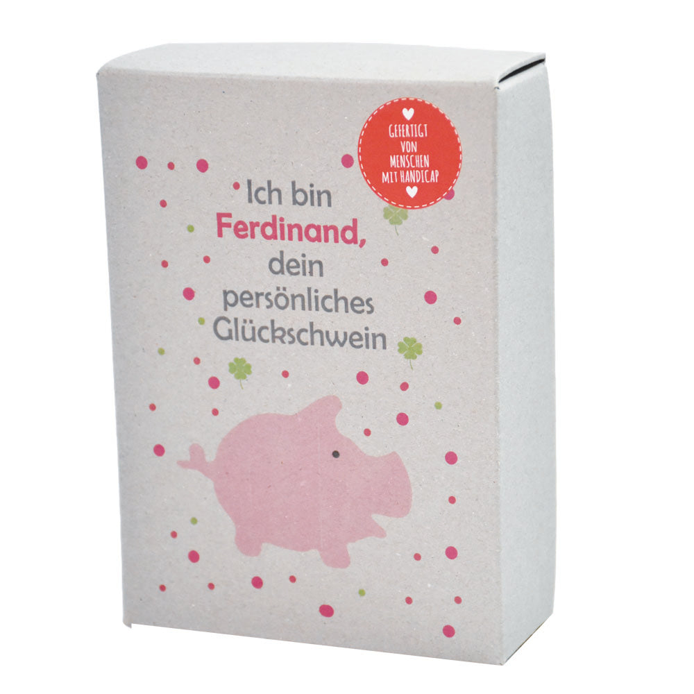 Glücksschwein Ferdinand in Geschenkbox